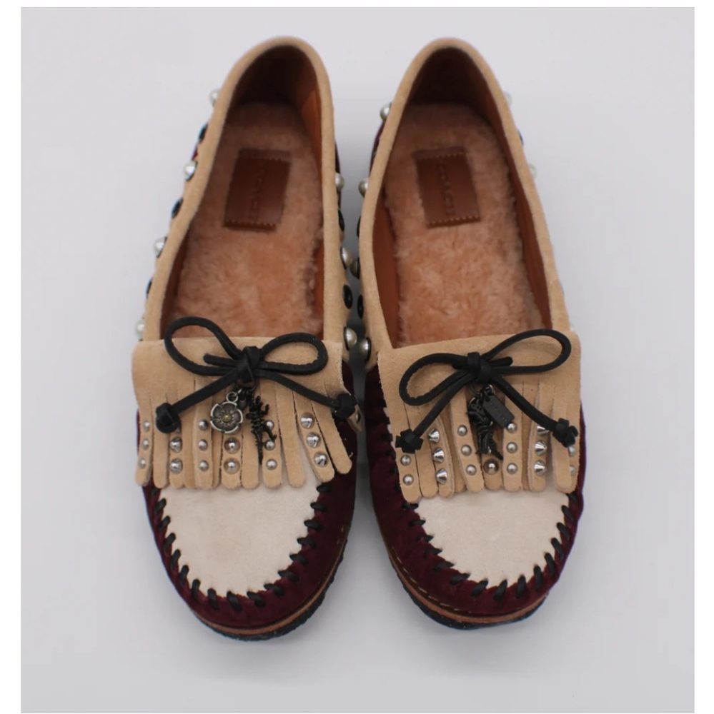🥀 COACH SUEDE ROCCASIN SLIP-ON